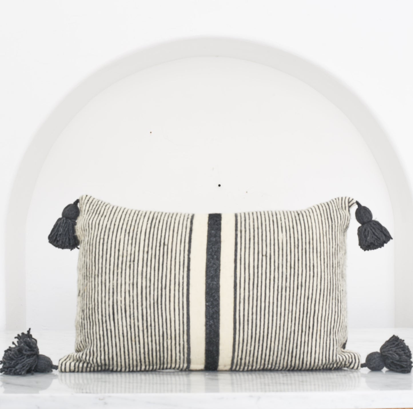 Cinnamon Thick & Thin Stripe Cushion