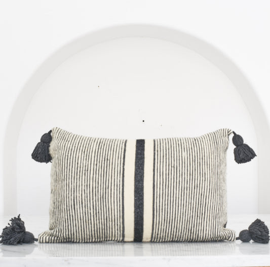 Cinnamon Thick & Thin Stripe Cushion