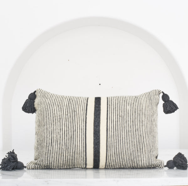 Cinnamon Thick Thin Stripe Cushion TRIBE