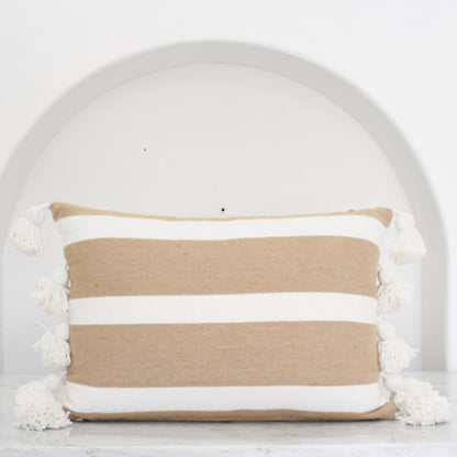 Cinnamon White Strip Cushion - وسادة سينامون