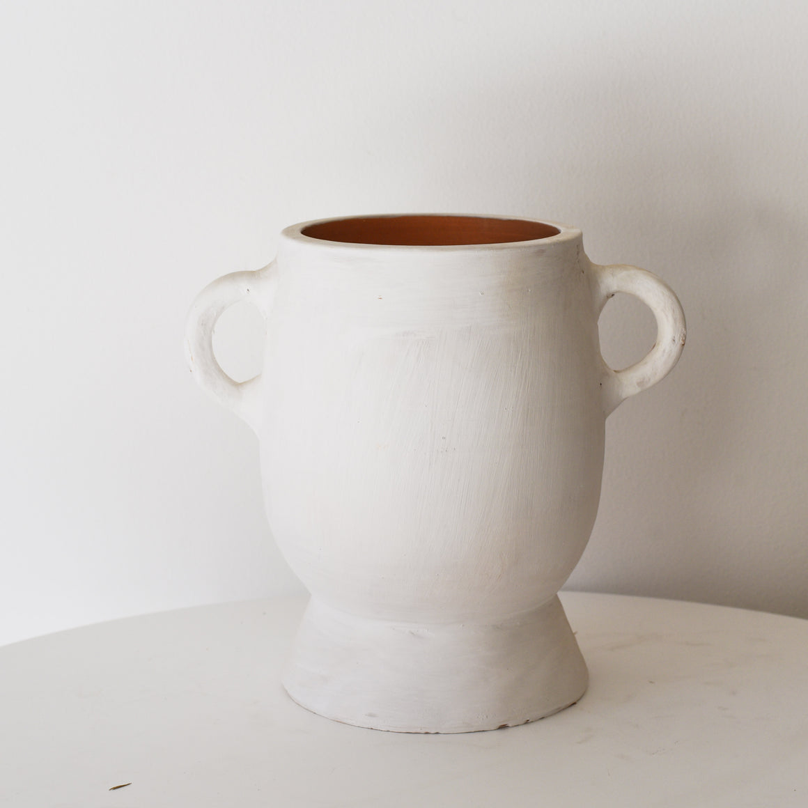 Earth Collection - Clara Ceramic Pot, white washed