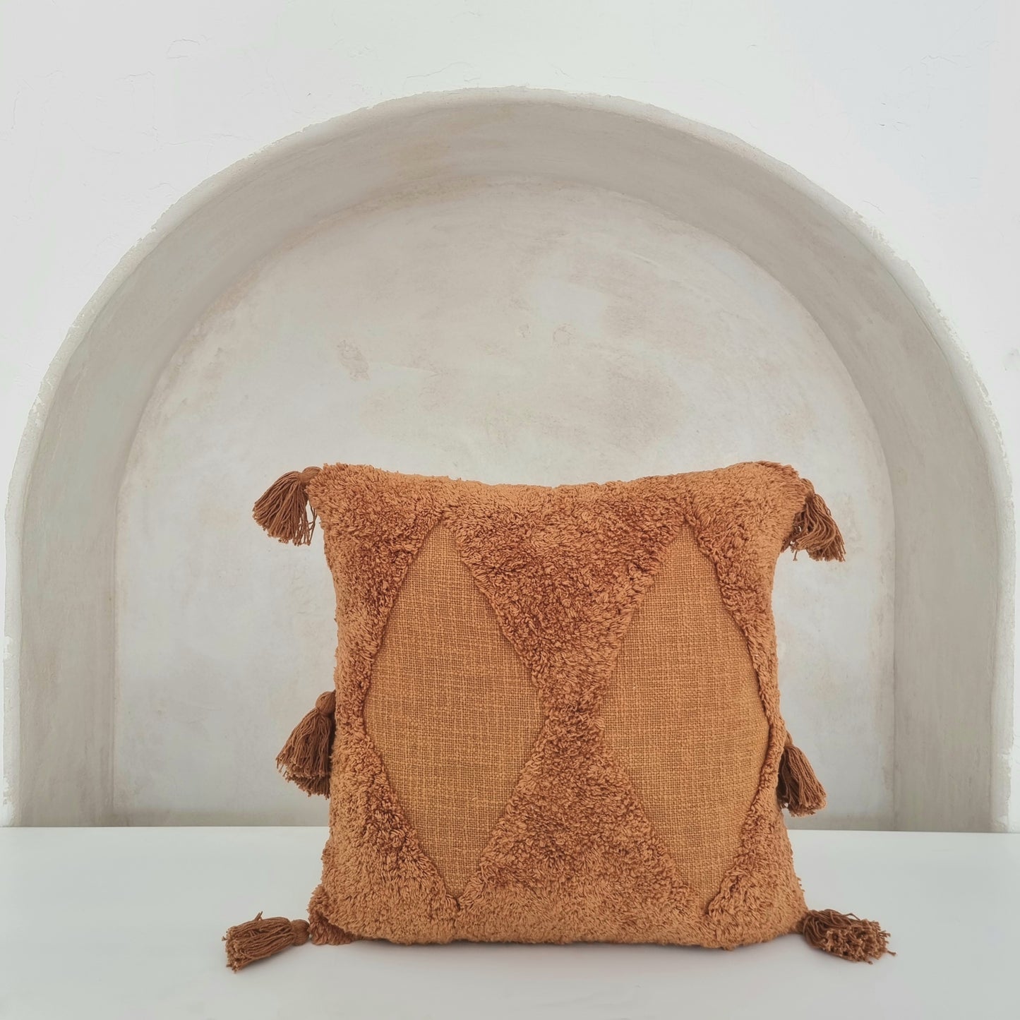 Dori Orange Tassel Cushion