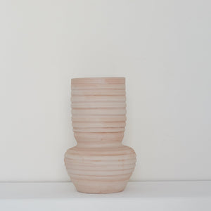 Earth Collection - Hati Vase, White Washed