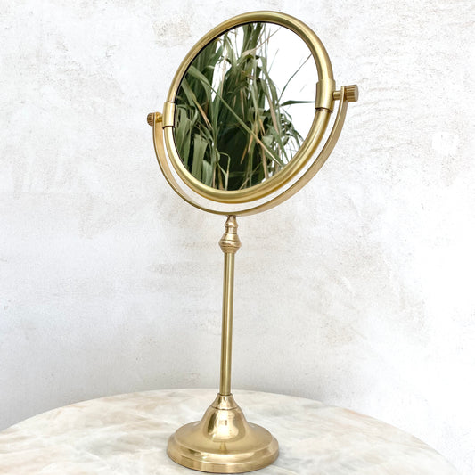 Brass Pedestal Mirror