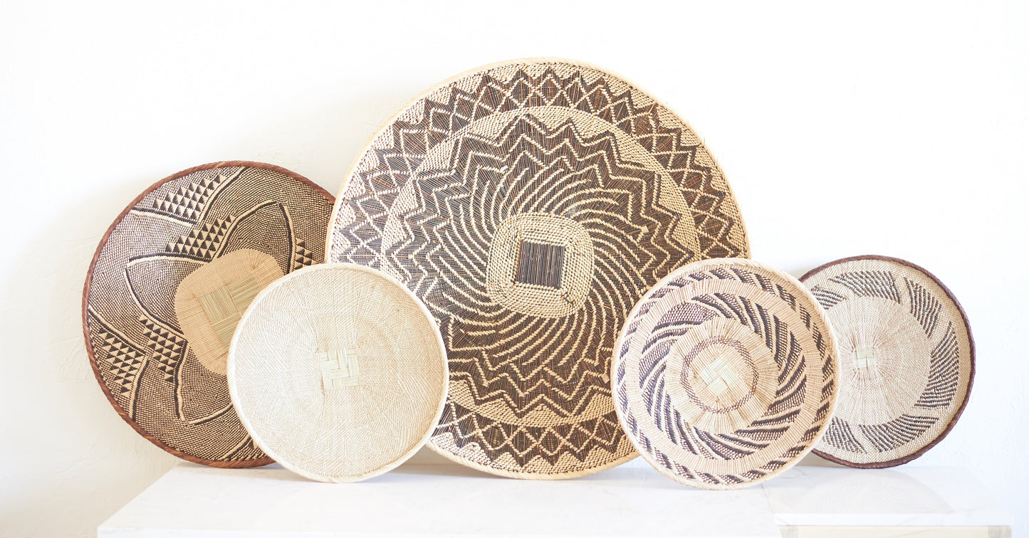 TongaBinga Plates, Brown - Wall Decorations