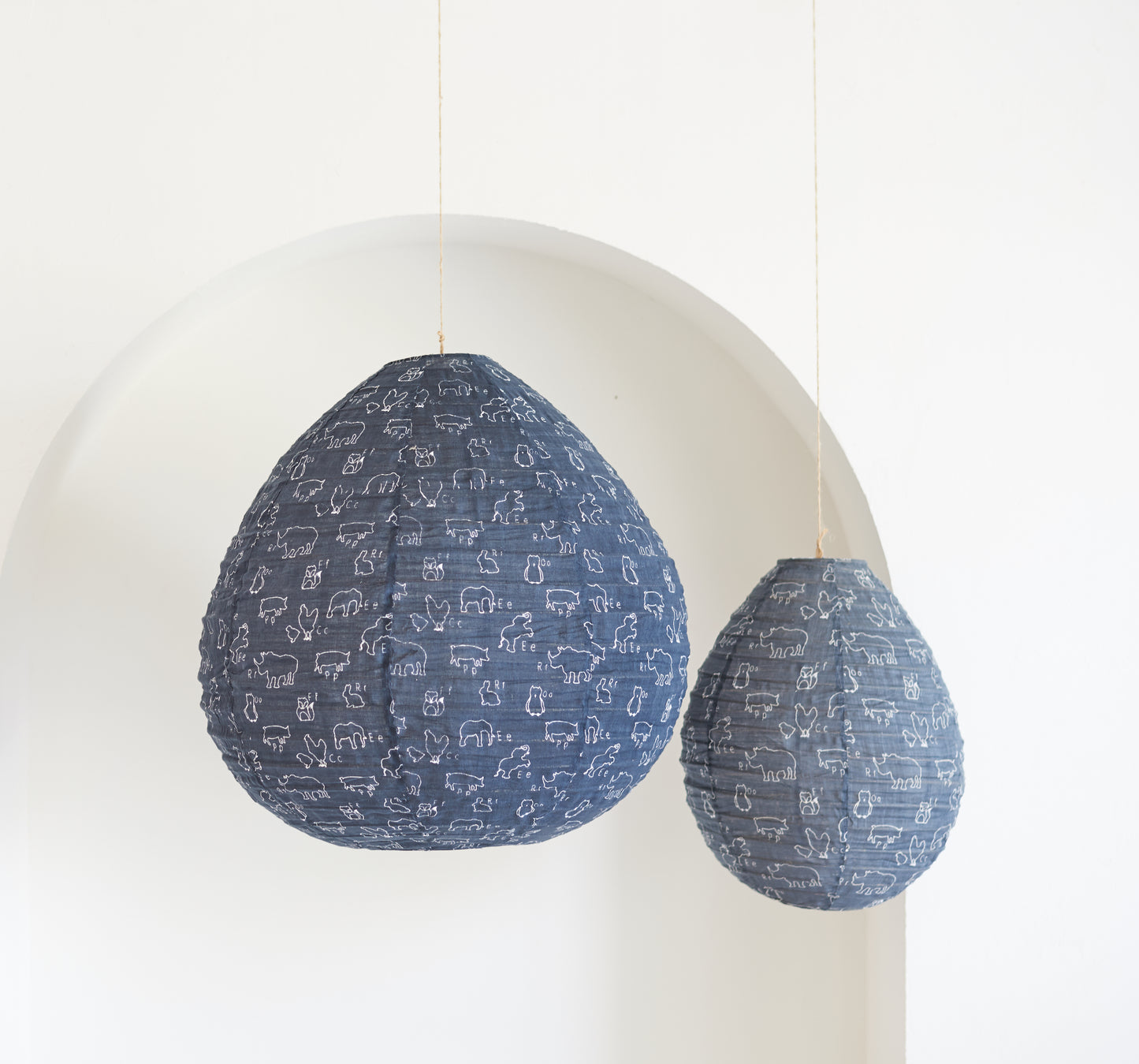 Lumiere Light Shades, Zoo Life Shade - Charcoal/Indigo