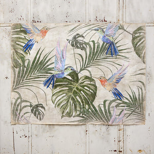 Luxe Banner Recycled Paper Print - Bird Botanical