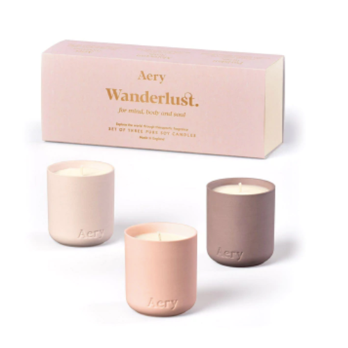 Wanderlust votive candles - Set of 3