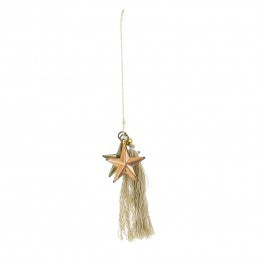 2 Small Gold/Copper Stars with jute tassel