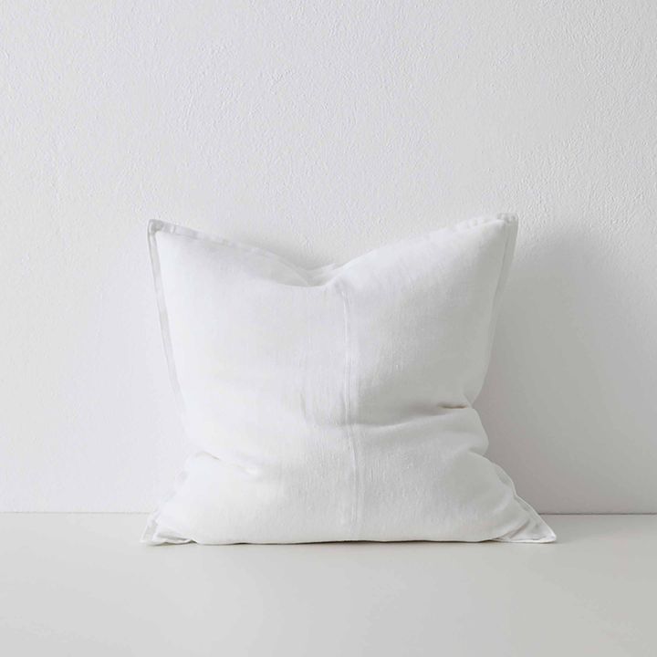 White linen sale pillow cover